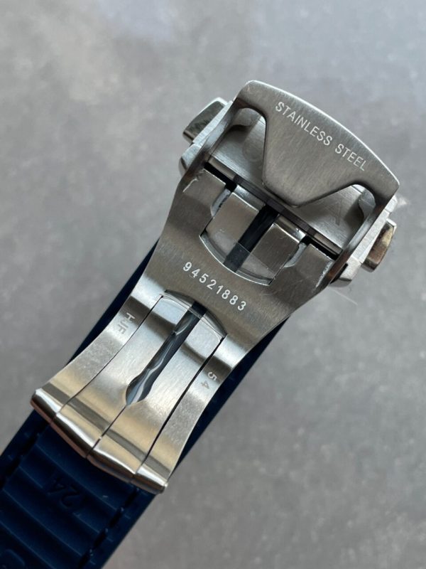 Replica Omega Constellation Blue Ceramic SS 8F 1:1 Best Edition Blue Dial on Blue Gummy Strap A8900 - Image 11